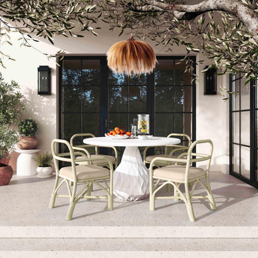TOV Ginny Rattan Dining Chair Cream