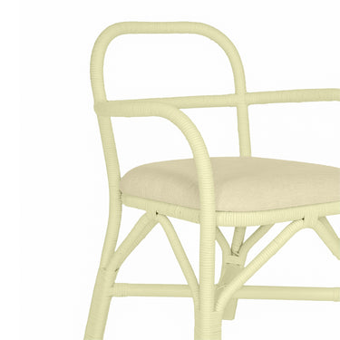 TOV Ginny Rattan Dining Chair Cream