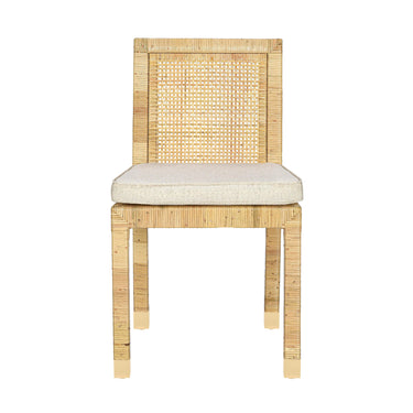 TOV Amara Cream Contract-Grade Linen Dining Chair Cream, Natural