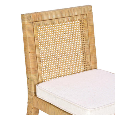 TOV Amara Cream Contract-Grade Linen Dining Chair Cream, Natural