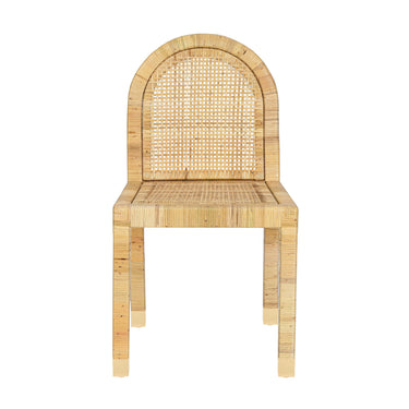 TOV Amara Cream Contract-Grade Linen Arched Dining Chair Cream, Natural