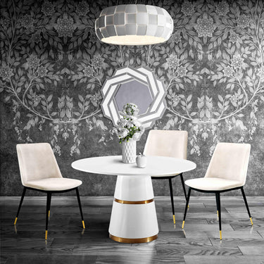 TOV Evora Performance Velvet Dining Chair - Set of 2 Cream - ON FINAL SALE
