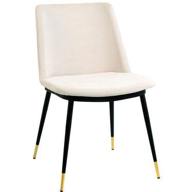TOV Evora Performance Velvet Dining Chair - Set of 2 Cream - ON FINAL SALE