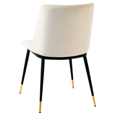 TOV Evora Performance Velvet Dining Chair - Set of 2 Cream - ON FINAL SALE
