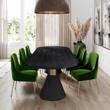 TOV Beatrix Performance Velvet Dining Chair Green