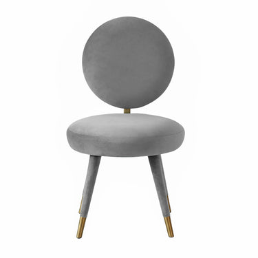 TOV Kylie Performance Velvet Dining Chair Light Grey