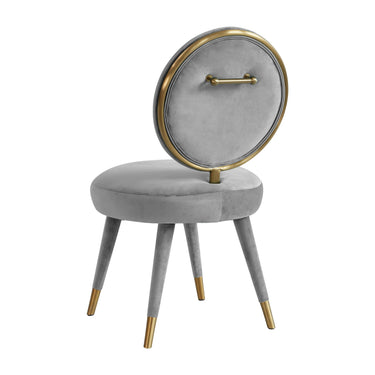 TOV Kylie Performance Velvet Dining Chair Light Grey