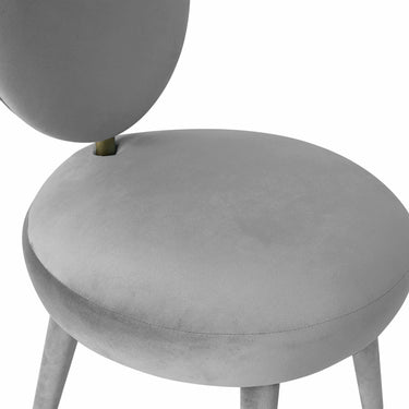 TOV Kylie Performance Velvet Dining Chair Light Grey