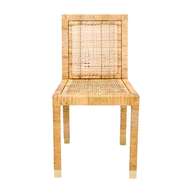 TOV Amara Rattan Performance Fabric Dining Chair Natural