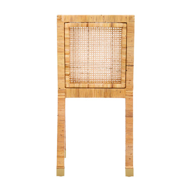 TOV Amara Rattan Performance Fabric Dining Chair Natural