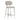 TOV Ariana Grey Counter Stool with Silver Legs - Set of 2
