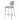 TOV Ariana Grey Counter Stool with Silver Legs - Set of 2