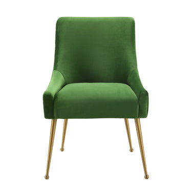 TOV Beatrix Performance Velvet Dining Chair Green