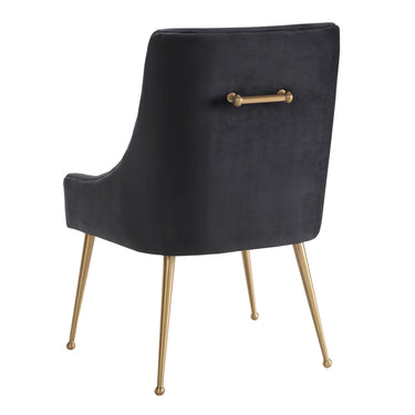 TOV Beatrix Performance Velvet Dining Chair Grey