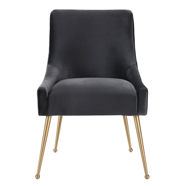 TOV Beatrix Performance Velvet Dining Chair Grey