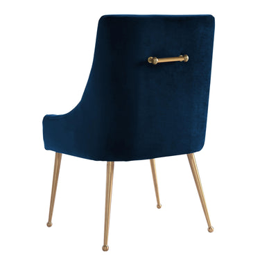TOV Beatrix Performance Velvet Dining Chair Navy
