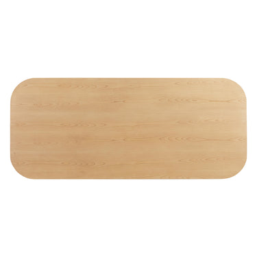 TOV Akiba 96" Natural Ash &amp; Rattan Rectangular Dining Table Natural