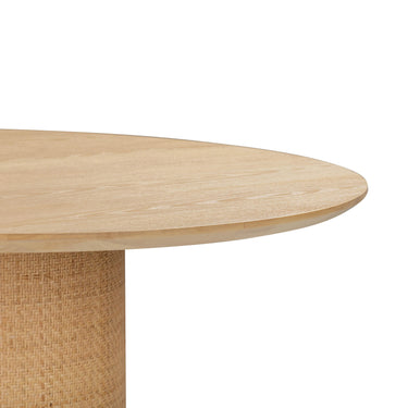 TOV Akiba 47" Natural Ash &amp; Rattan Round Dining Table Natural