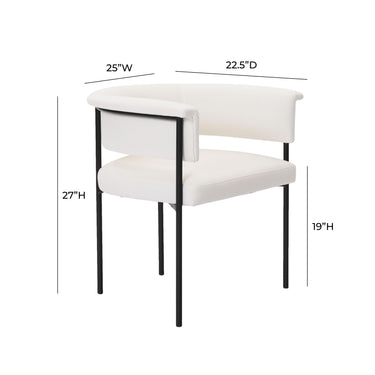 TOV Taylor Performance Linen Dining Chair Cream
