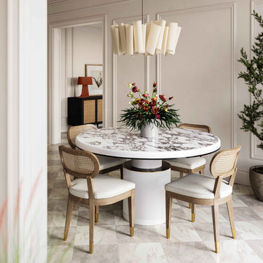 TOV Cosette Performance Linen Dining Chair Cream