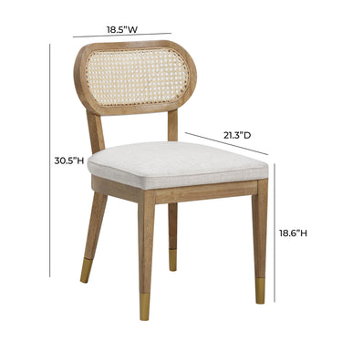 TOV Cosette Performance Linen Dining Chair Cream