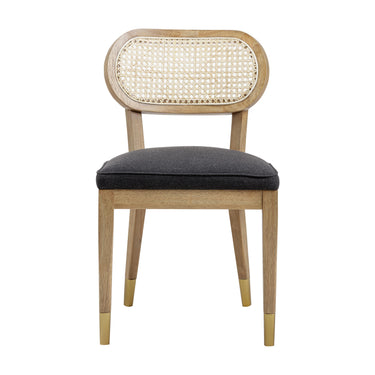 TOV Cosette Performance Linen Dining Chair Black