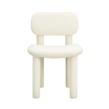 TOV Elise Performance Velvet Dining Chair Ivory