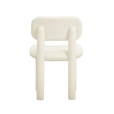 TOV Elise Performance Velvet Dining Chair Ivory