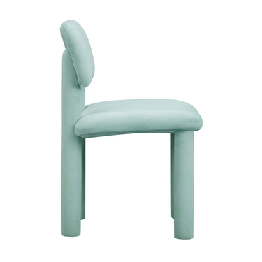 TOV Elise Performance Velvet Dining Chair Light Blue