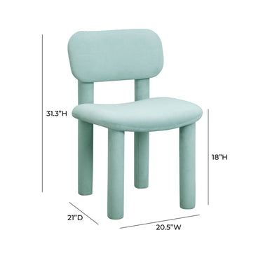 TOV Elise Performance Velvet Dining Chair Light Blue
