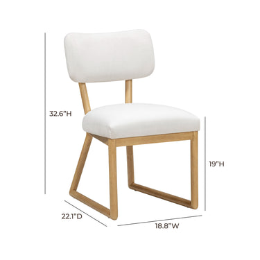 TOV Bobbie Upcycled Performance Fabric Dining Chair Cream