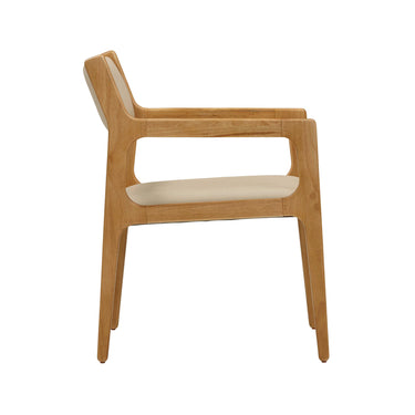 TOV Ari Cream Performance Vegan Leather Dining Chair - Set of 2 Cream - ON FINAL SALE