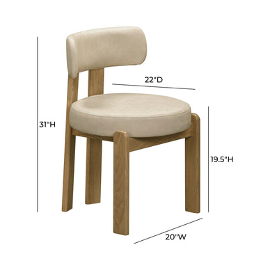 TOV Odessa Performance Vegan Leather Dining Chair Taupe