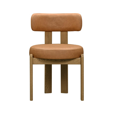 TOV Odessa Performance Vegan Leather Dining Chair Brown