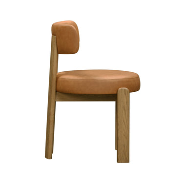 TOV Odessa Performance Vegan Leather Dining Chair Brown