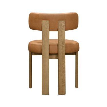 TOV Odessa Performance Vegan Leather Dining Chair Brown