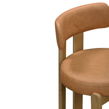 TOV Odessa Performance Vegan Leather Dining Chair Brown
