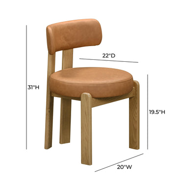 TOV Odessa Performance Vegan Leather Dining Chair Brown