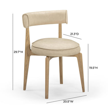 TOV Nikita Performance Vegan Leather Dining Chair Taupe