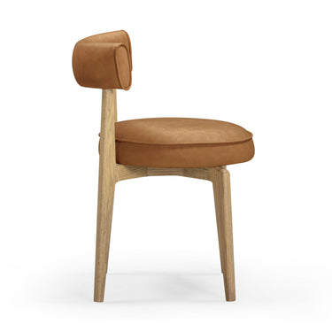 TOV Nikita Performance Vegan Leather Dining Chair Brown