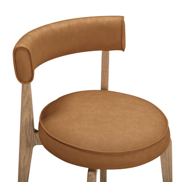 TOV Nikita Performance Vegan Leather Dining Chair Brown
