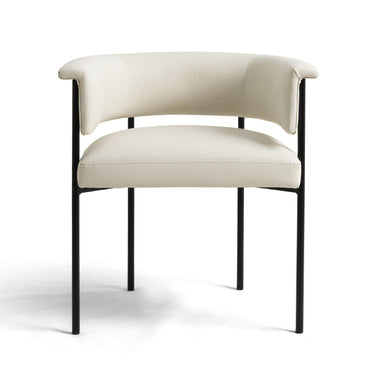 TOV Taylor Performance Vegan Leather Dining Chair Cream