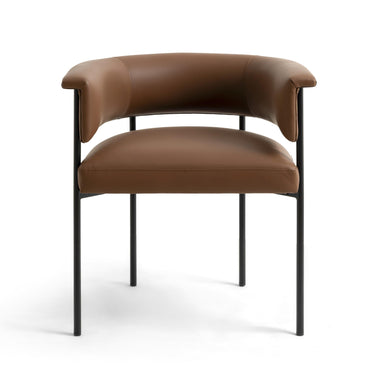 TOV Taylor Performance Vegan Leather Dining Chair Brown