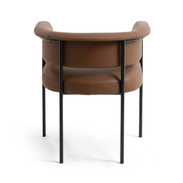 TOV Taylor Performance Vegan Leather Dining Chair Brown