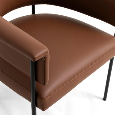 TOV Taylor Performance Vegan Leather Dining Chair Brown