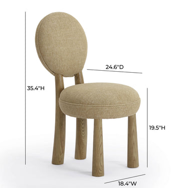 TOV Sulley Performance Basketweave Dining Chair Honey