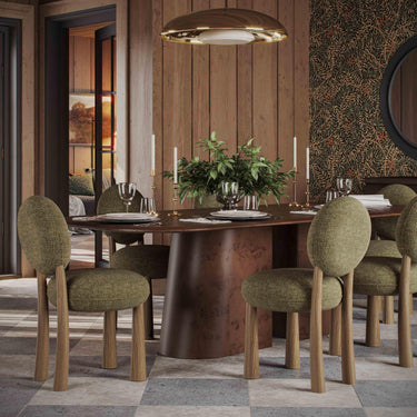 TOV Sulley Performance Basketweave Dining Chair Olive Green
