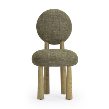 TOV Sulley Performance Basketweave Dining Chair Olive Green