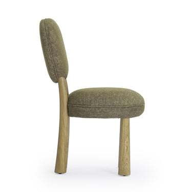 TOV Sulley Performance Basketweave Dining Chair Olive Green