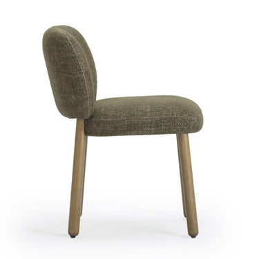 TOV Foxy Textured Performance Fabric Dining Chair Olive Green